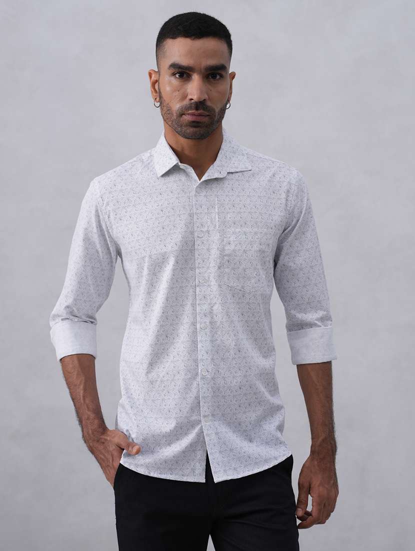 men printed long sleeve regular fit casual shirt - 22074534 - Zoom Image - 0