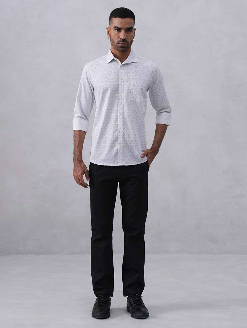 men printed long sleeve regular fit casual shirt - 22074534 - Standard Image - 2