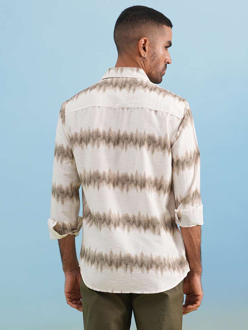 men printed long sleeve regular fit casual shirt - 22074541 -  Standard Image - 2