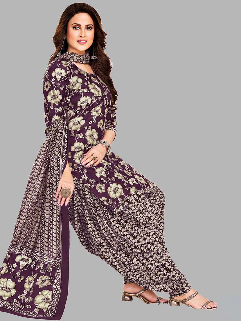 women floral printed unstitched salwar suit set - 22074730 - Standard Image - 2