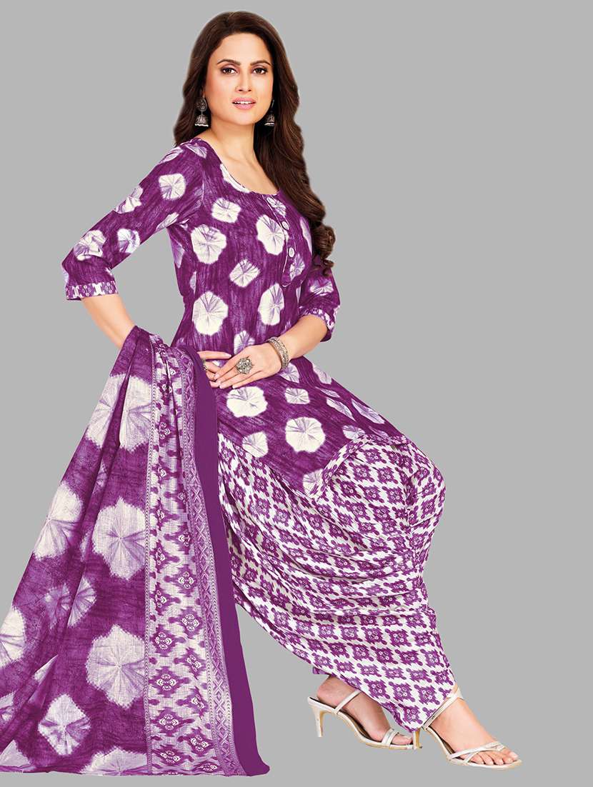 women printed unstitched salwar suit set - 22074731 -  Standard Image - 2