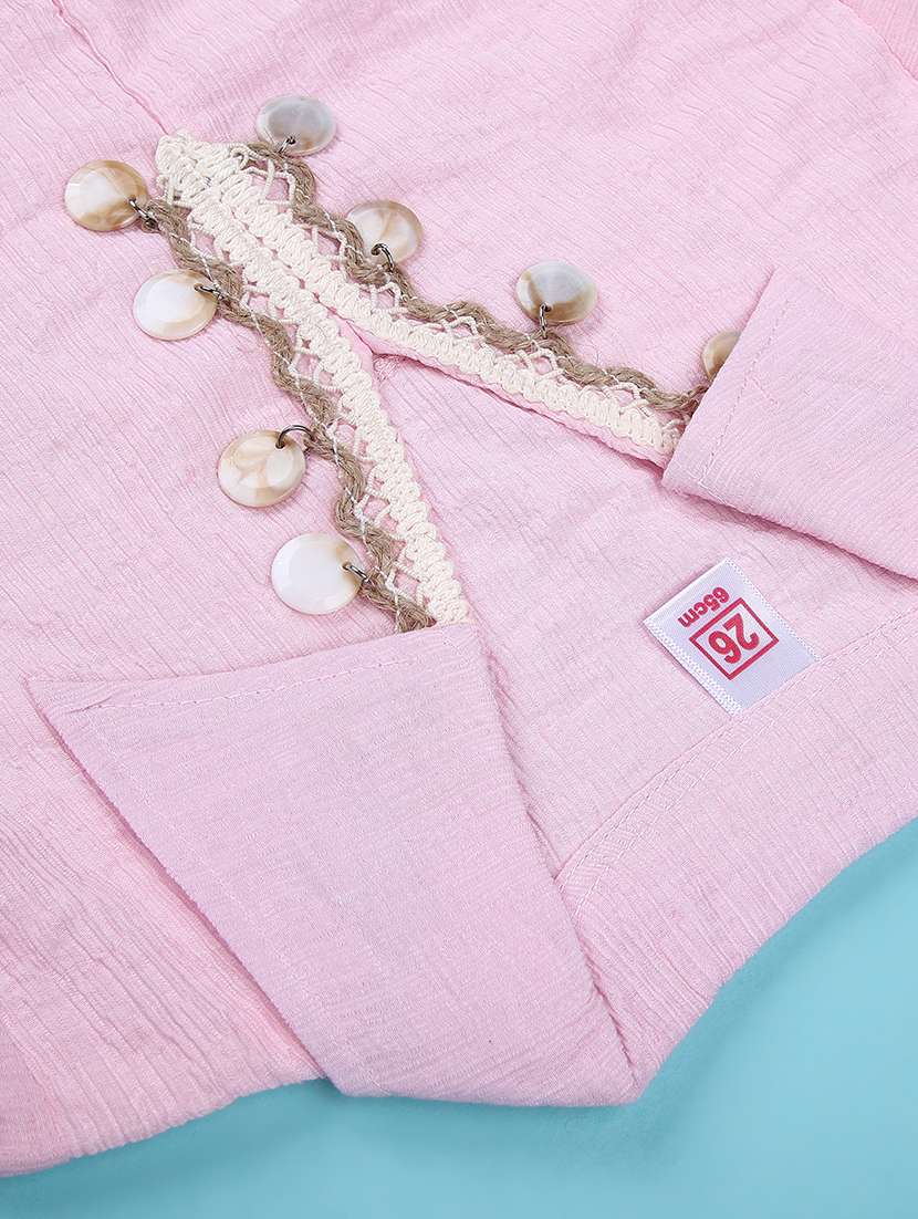 girls solid with work puff sleeve top - 22074865 -  Standard Image - 2