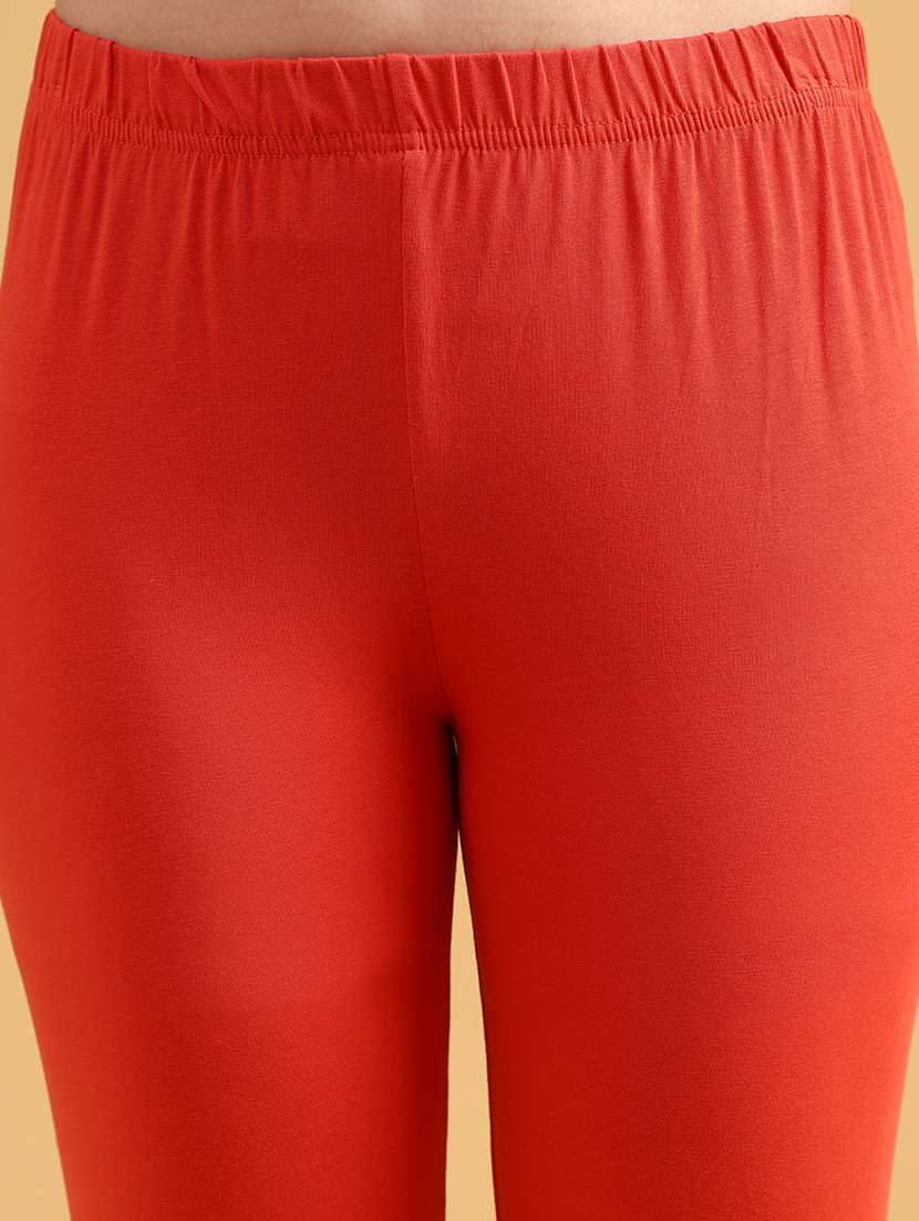 women solid mid rise full length legging - 22074952 -  Standard Image - 2