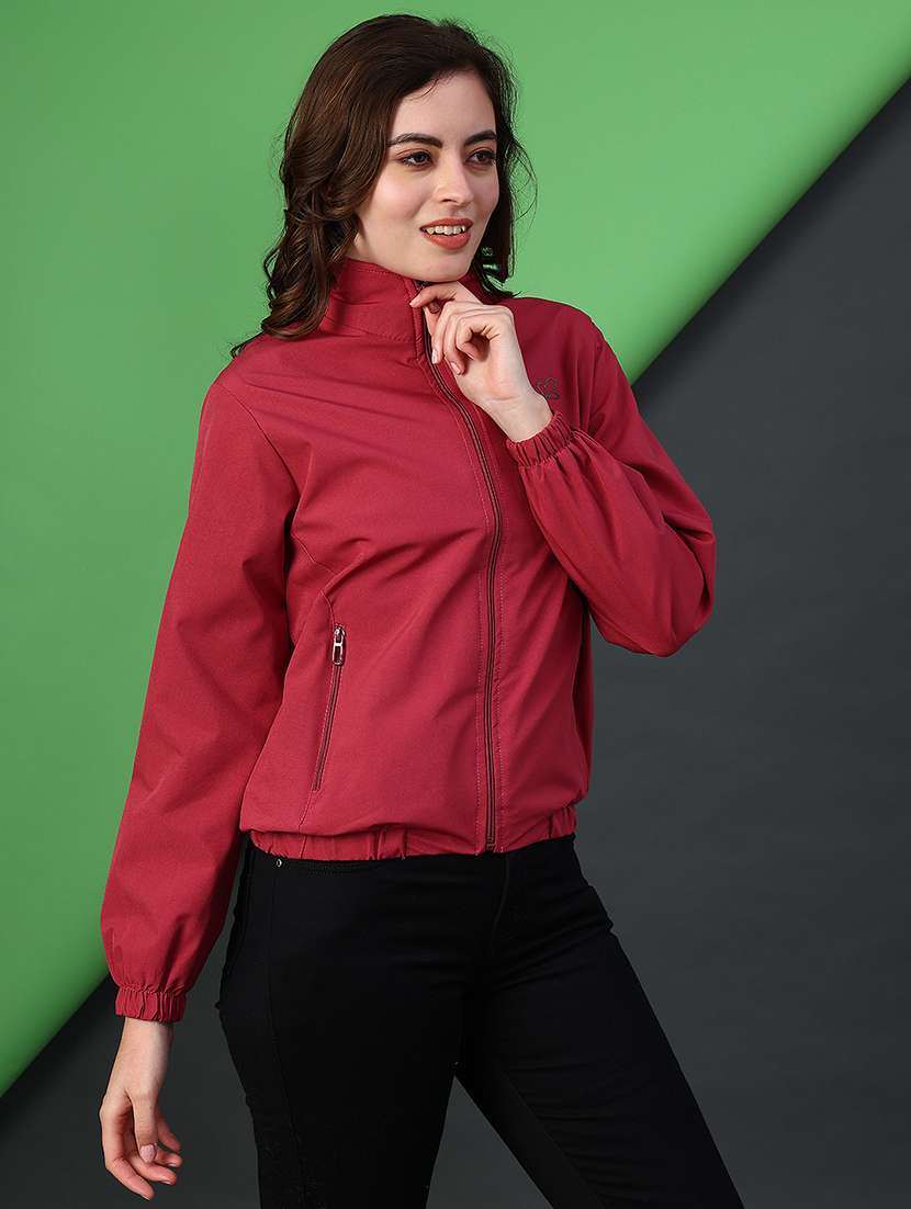women solid long sleeve bomber jacket - 22075075 -  Standard Image - 2