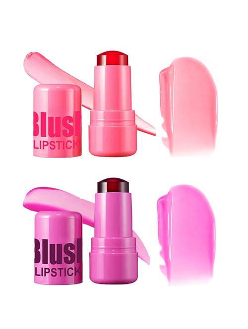 jelly blush lipstick stick for cheek and lip stains & tints(baby pink & dark pink)