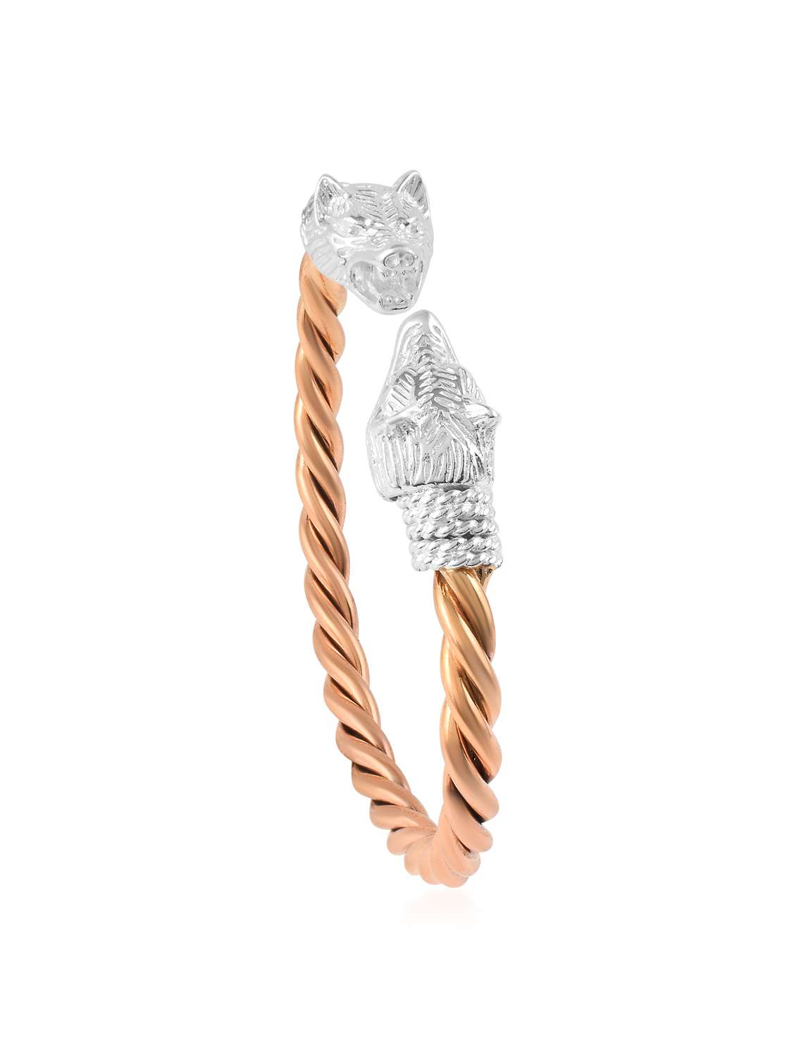 brass rose gold plated silver head kada  - 22075177 -  Standard Image - 2