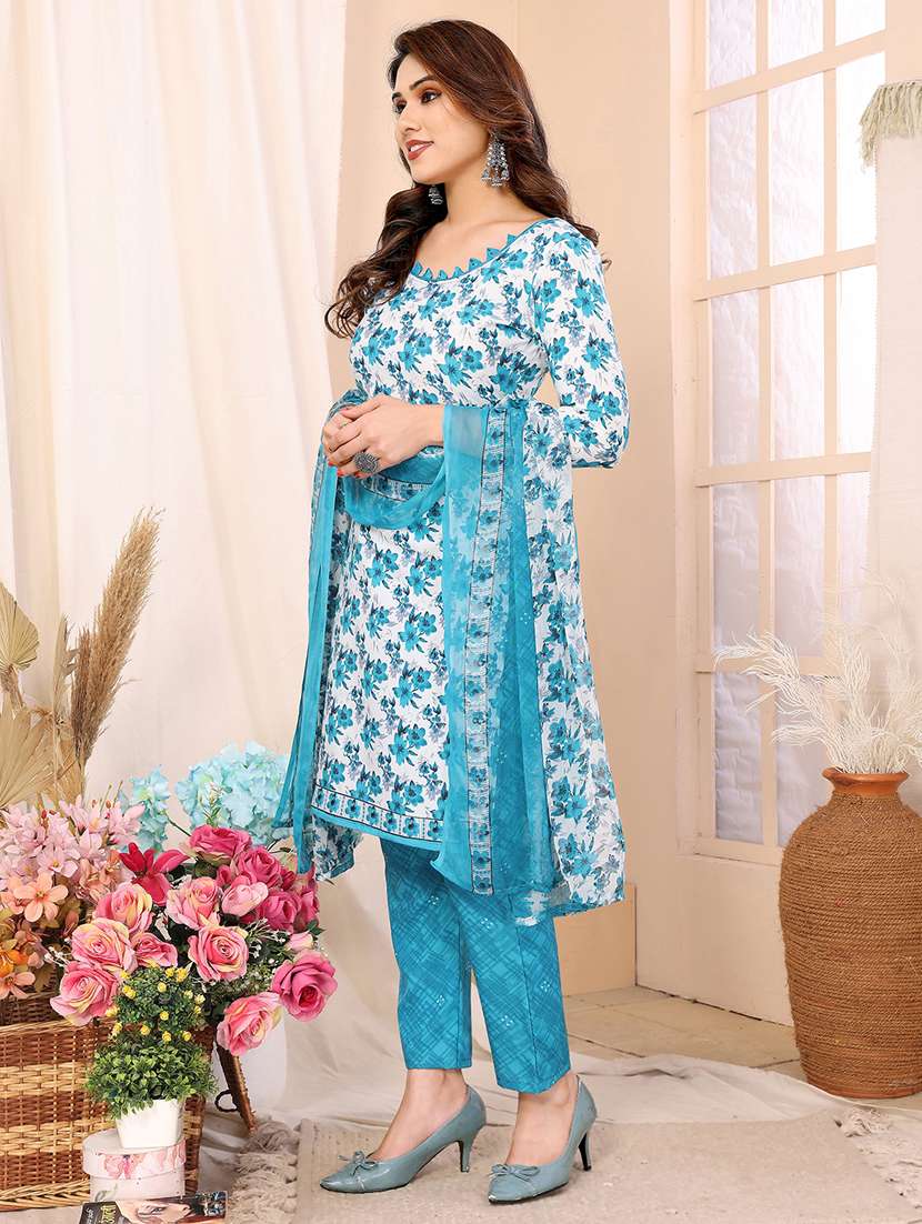 women floral printed unstitched suit set - 22075572 -  Standard Image - 2