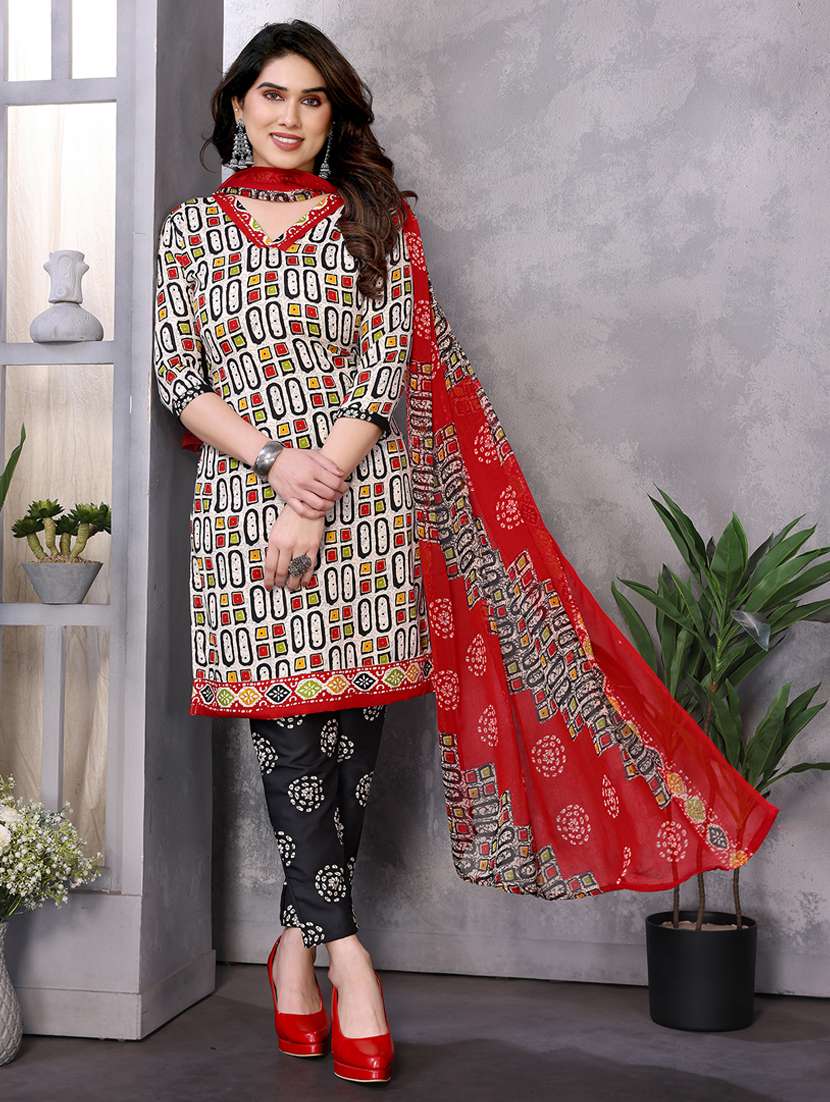 women printed unstitched suit set - 22075574 -  Standard Image - 2