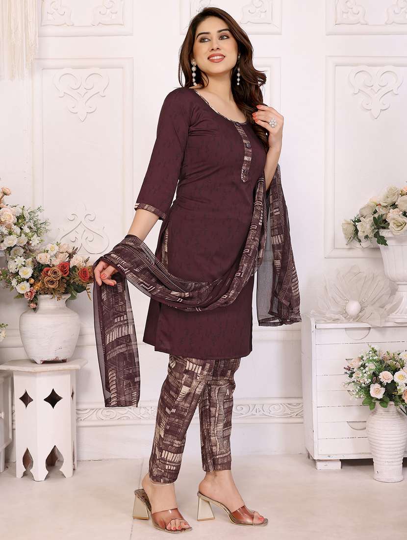 women printed unstitched suit set - 22075599 -  Standard Image - 2
