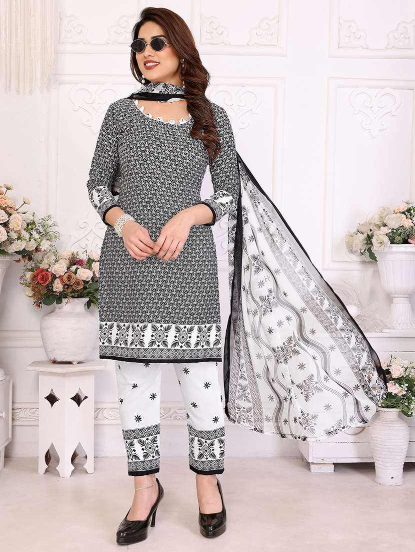 women printed unstitched suit set - 22075606 -  Standard Image - 2
