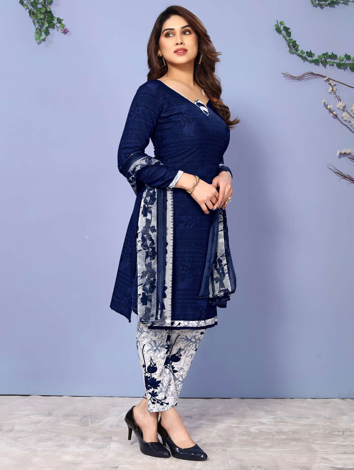 women printed unstitched suit set - 22075619 -  Standard Image - 2