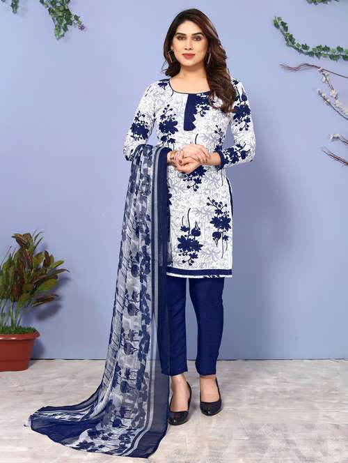 women floral printed unstitched suit set - 22075620 -  Standard Image - 0