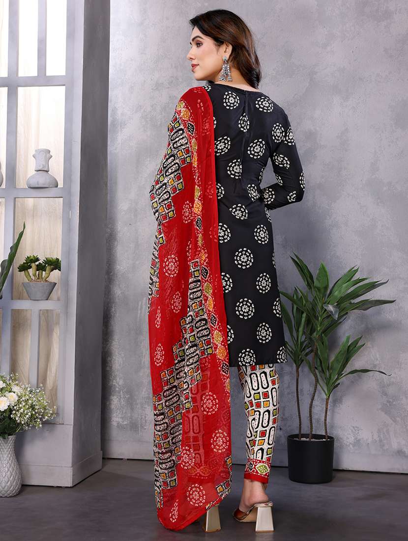 women printed unstitched suit set - 22075807 - Standard Image - 2