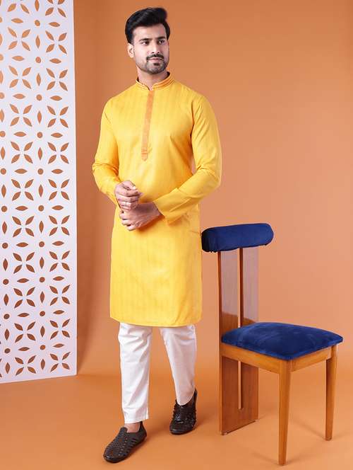 men mandarin neck kurta pyjama ethnic wear set - 22075915 -  Standard Image - 0