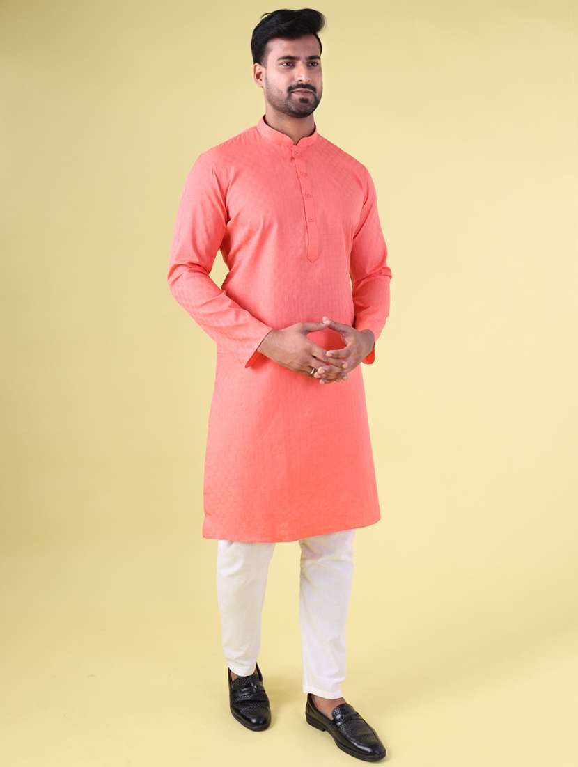 men mandarin neck kurta pyjama ethnic wear set - 22075932 -  Standard Image - 2