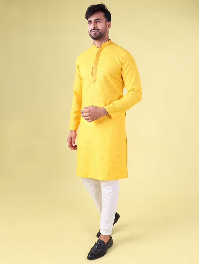 men mandarin neck kurta pyjama ethnic wear set - 22075937 -  Standard Image - 2
