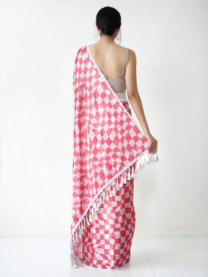 women printed casual wear saree with blouse - 22076032 -  Standard Image - 2