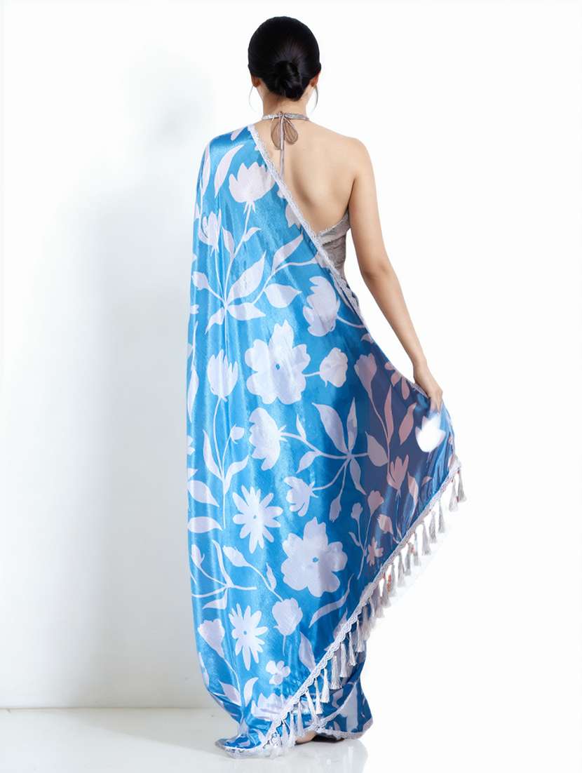women printed casual wear saree with blouse - 22076041 - Standard Image - 2