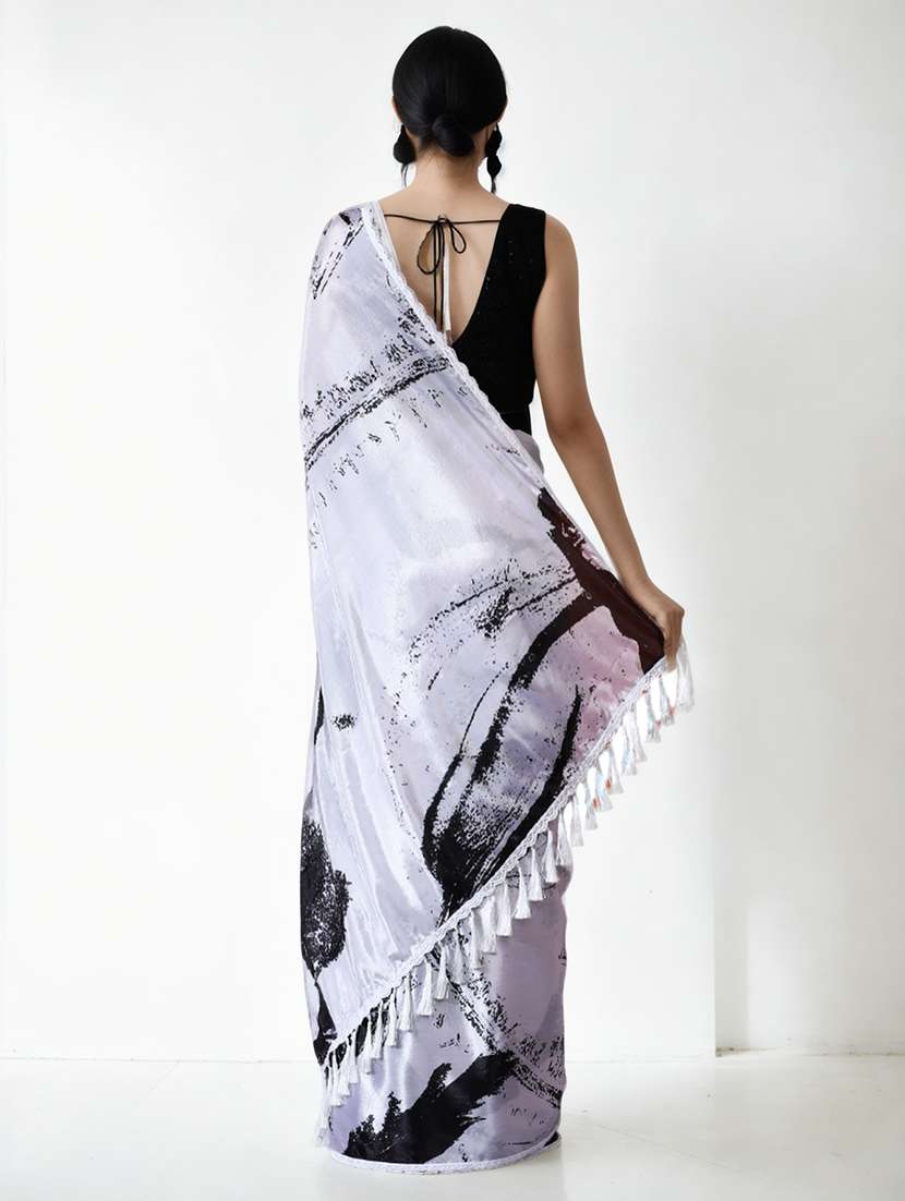 women printed casual wear saree with blouse - 22076043 - Standard Image - 2