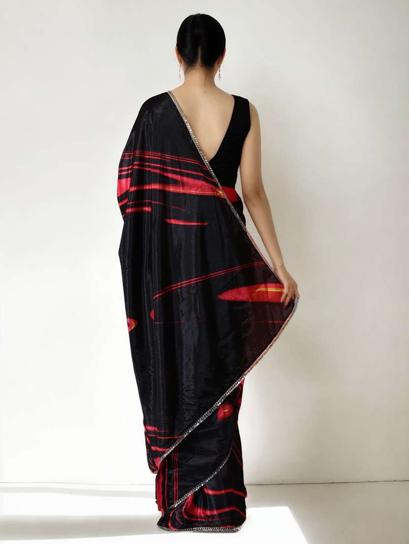 women printed casual wear saree with blouse - 22076098 -  Standard Image - 2