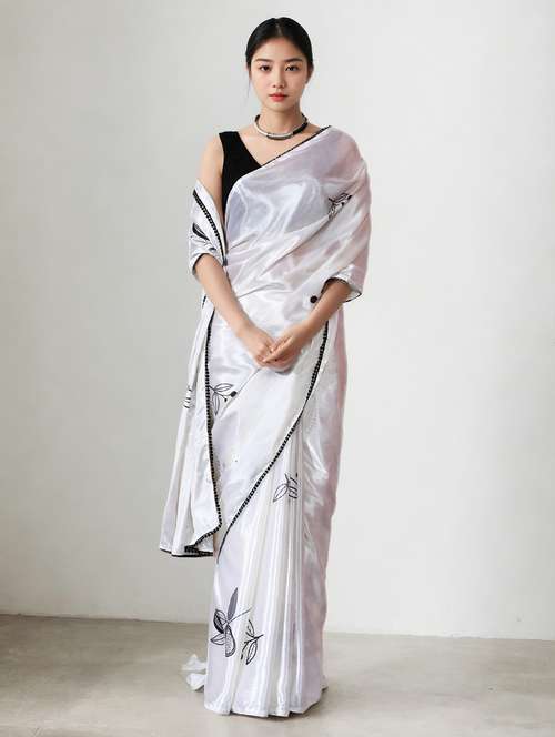 women printed casual wear saree with blouse - 22076101 -  Standard Image - 0
