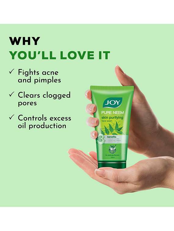 joy-pure neem skin purifying face wash-150 ml - 22076256 -  Standard Image - 2