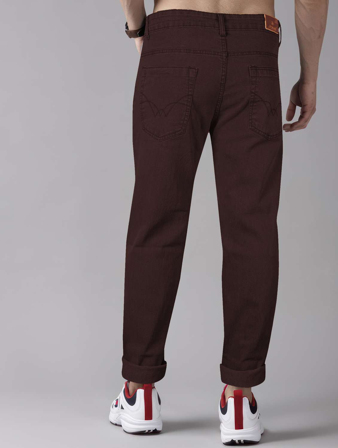 men plain mid rise full length jeans - 22076409 -  Standard Image - 2