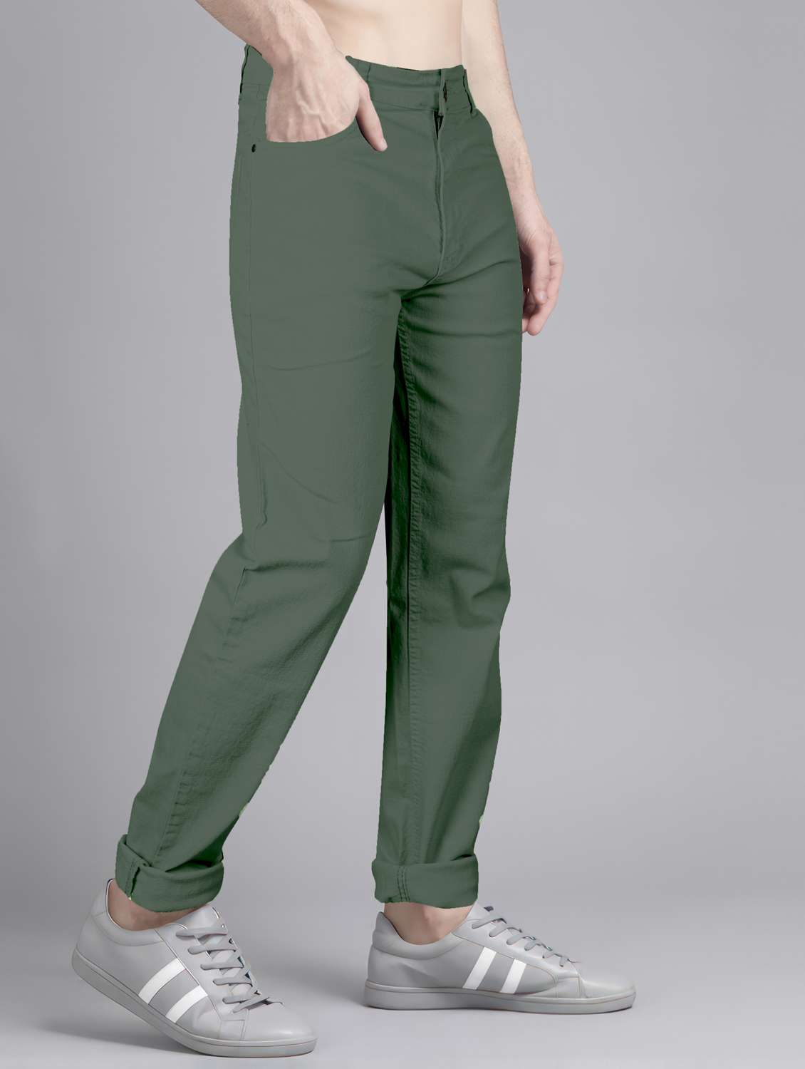 men plain mid rise full length jeans - 22076410 -  Standard Image - 2