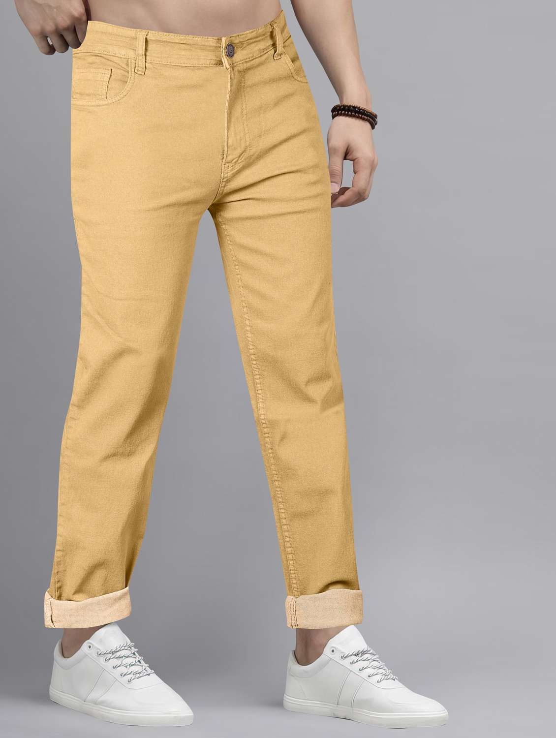 men plain mid rise full length jeans - 22076422 -  Standard Image - 2