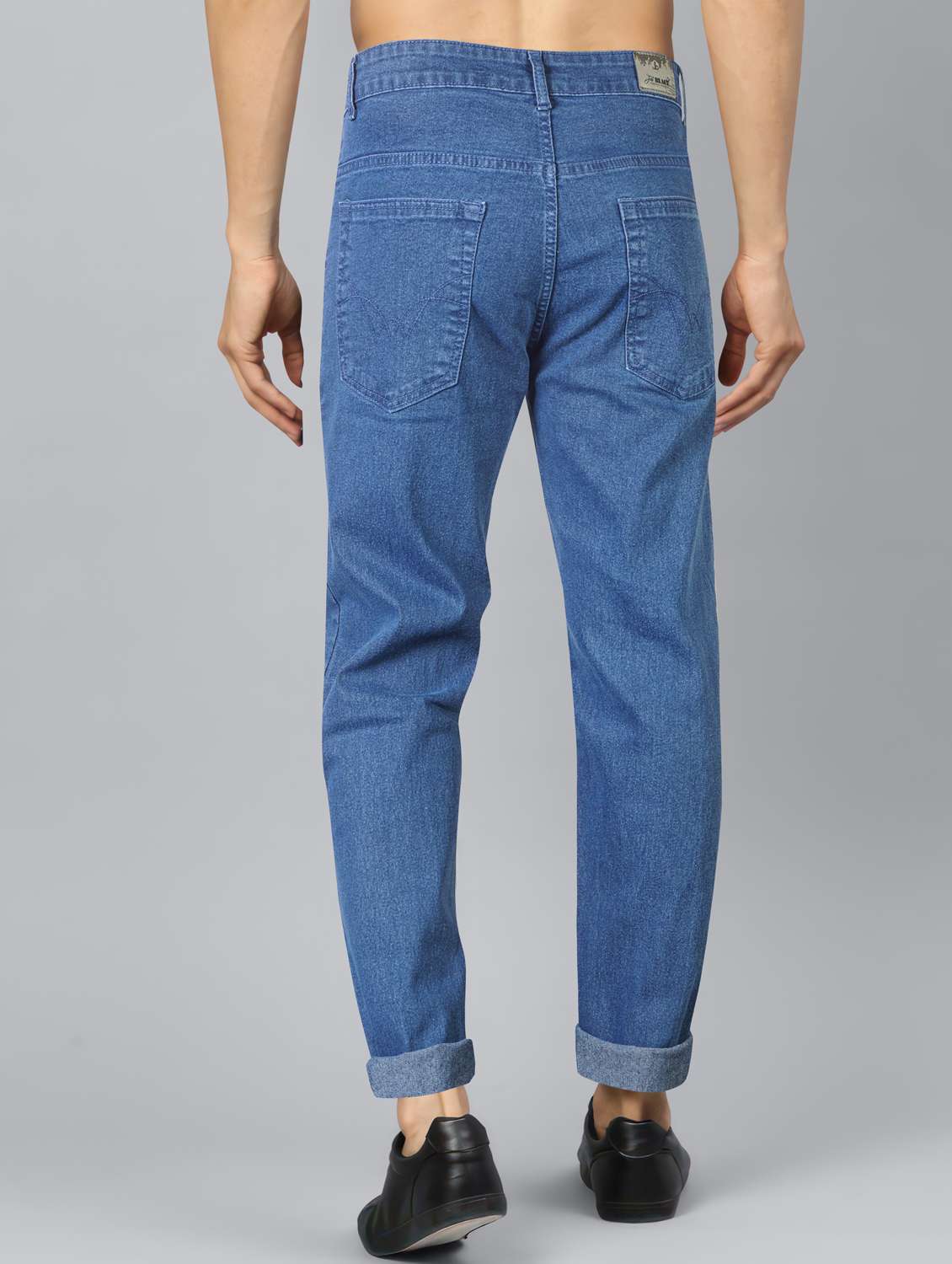 men plain mid rise full length jeans - 22076423 -  Standard Image - 2