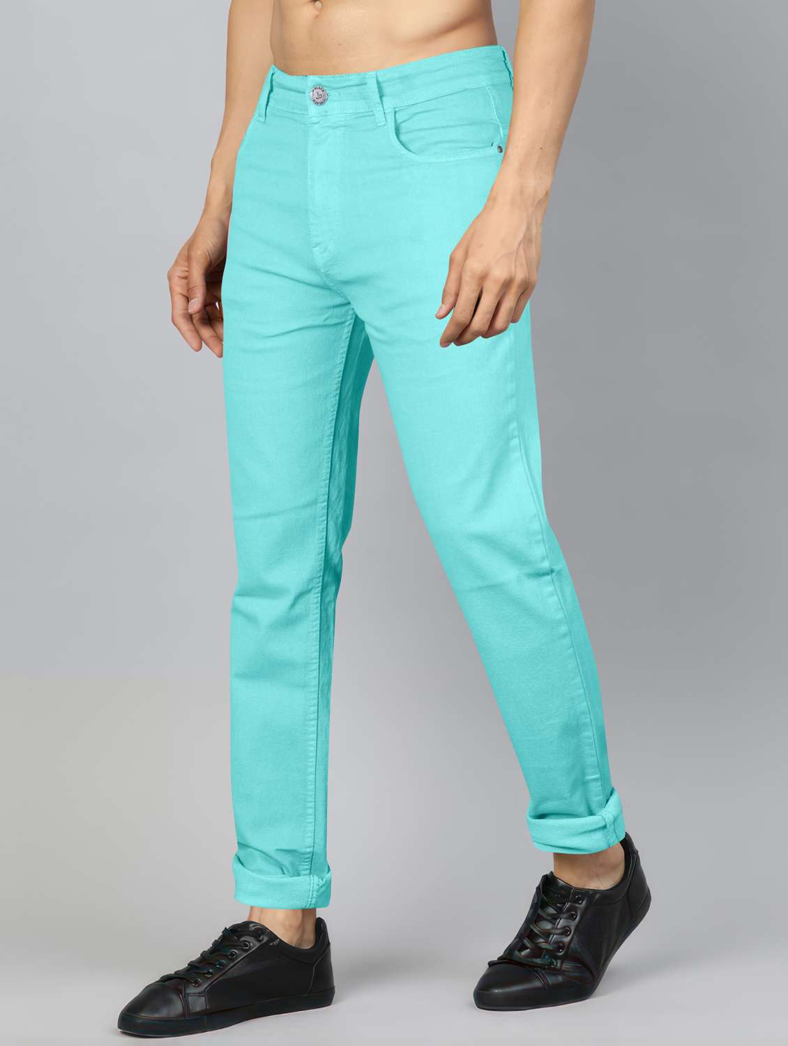 men plain mid rise full length jeans - 22076424 -  Standard Image - 2