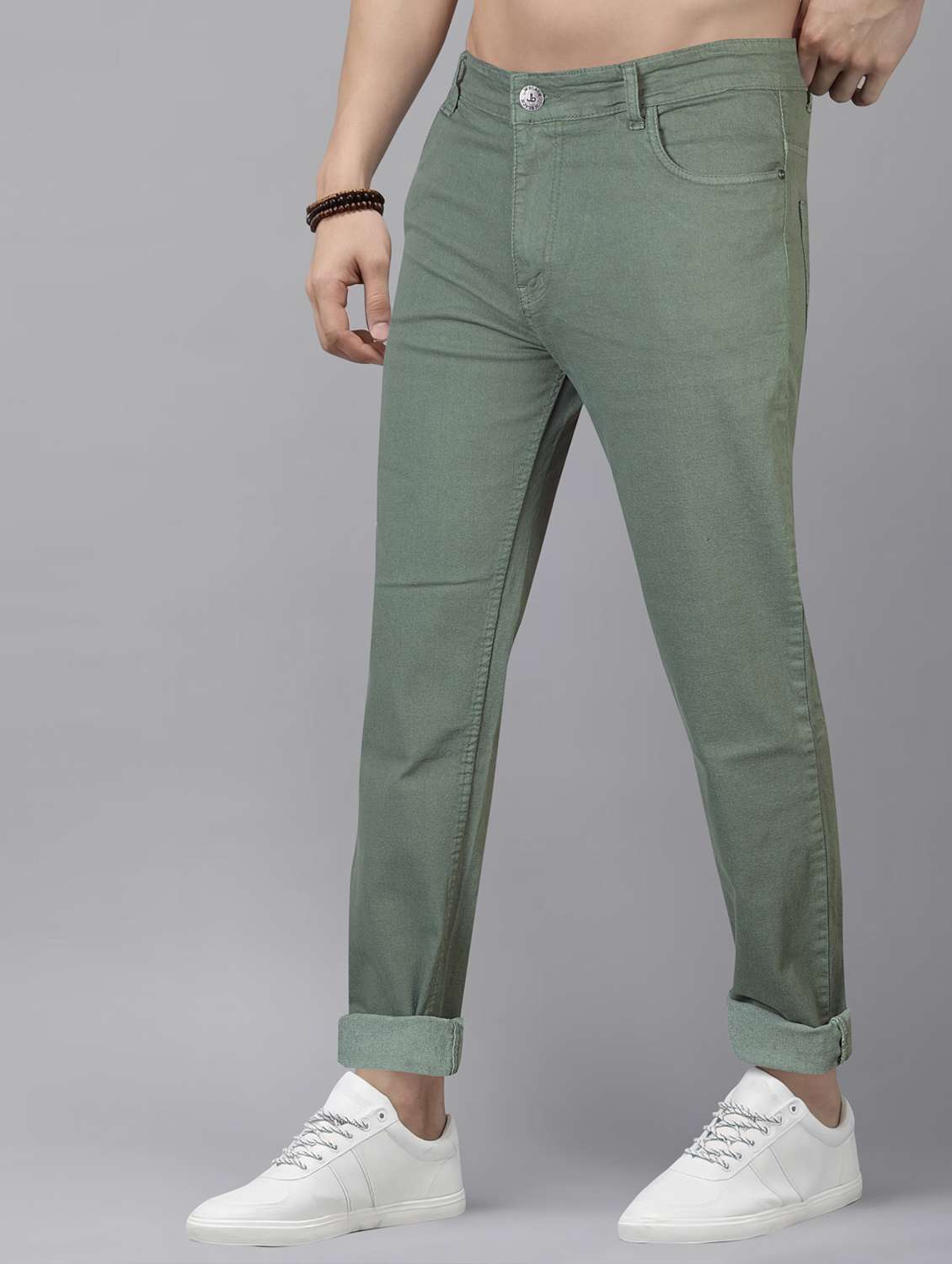 men plain mid rise full length jeans - 22076429 -  Standard Image - 2