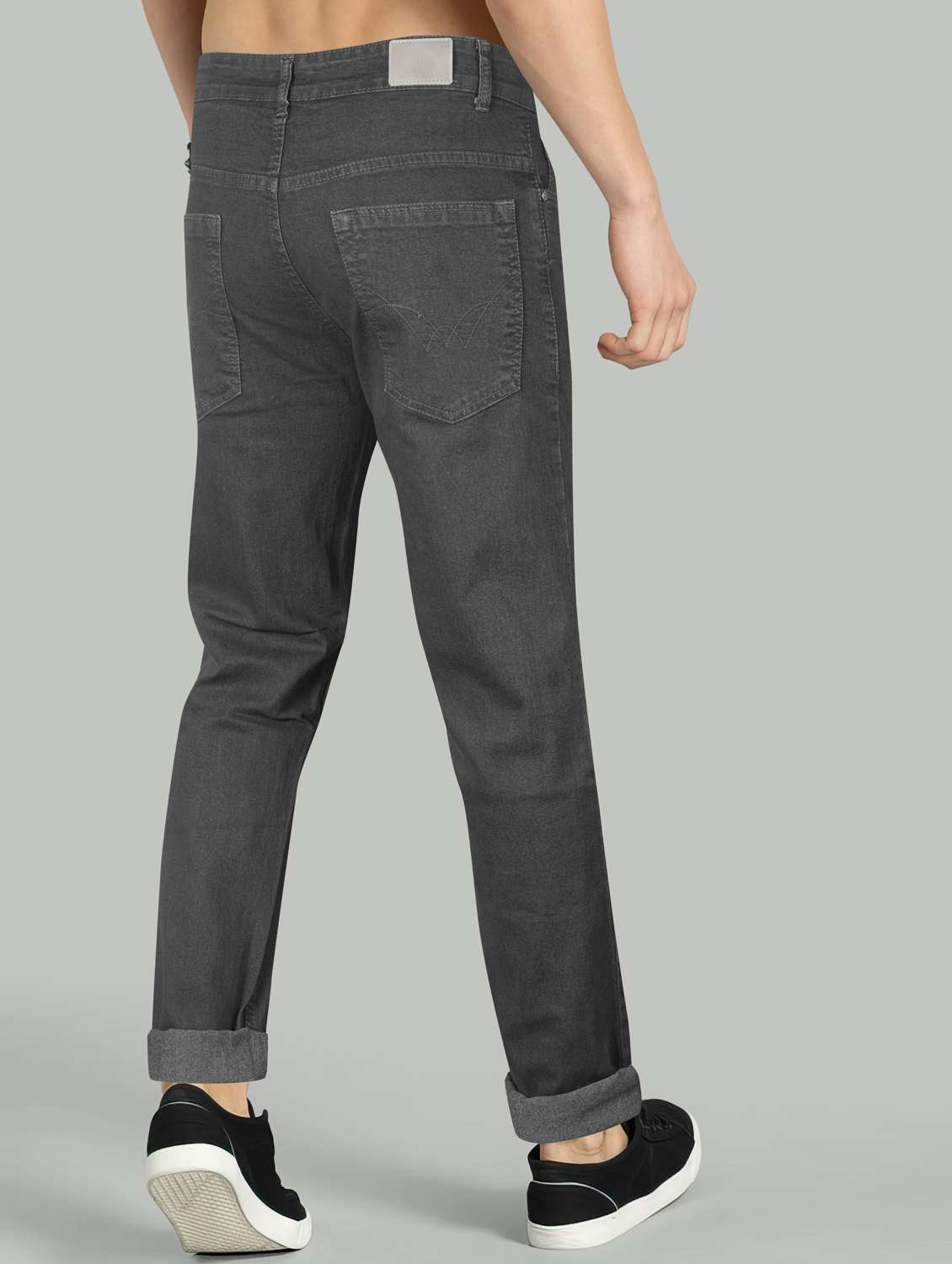 men plain mid rise full length jeans - 22076433 -  Standard Image - 2
