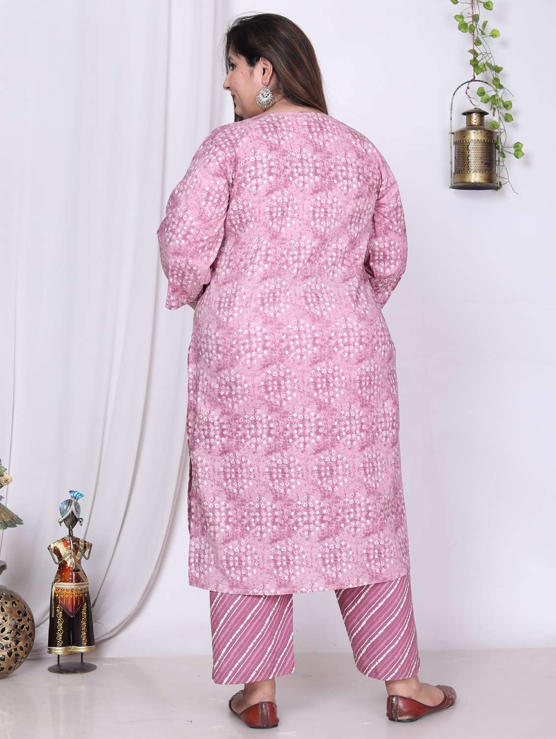 women printed three quarter sleeve kurta pant with dupatta set - 22076481 -  Standard Image - 2