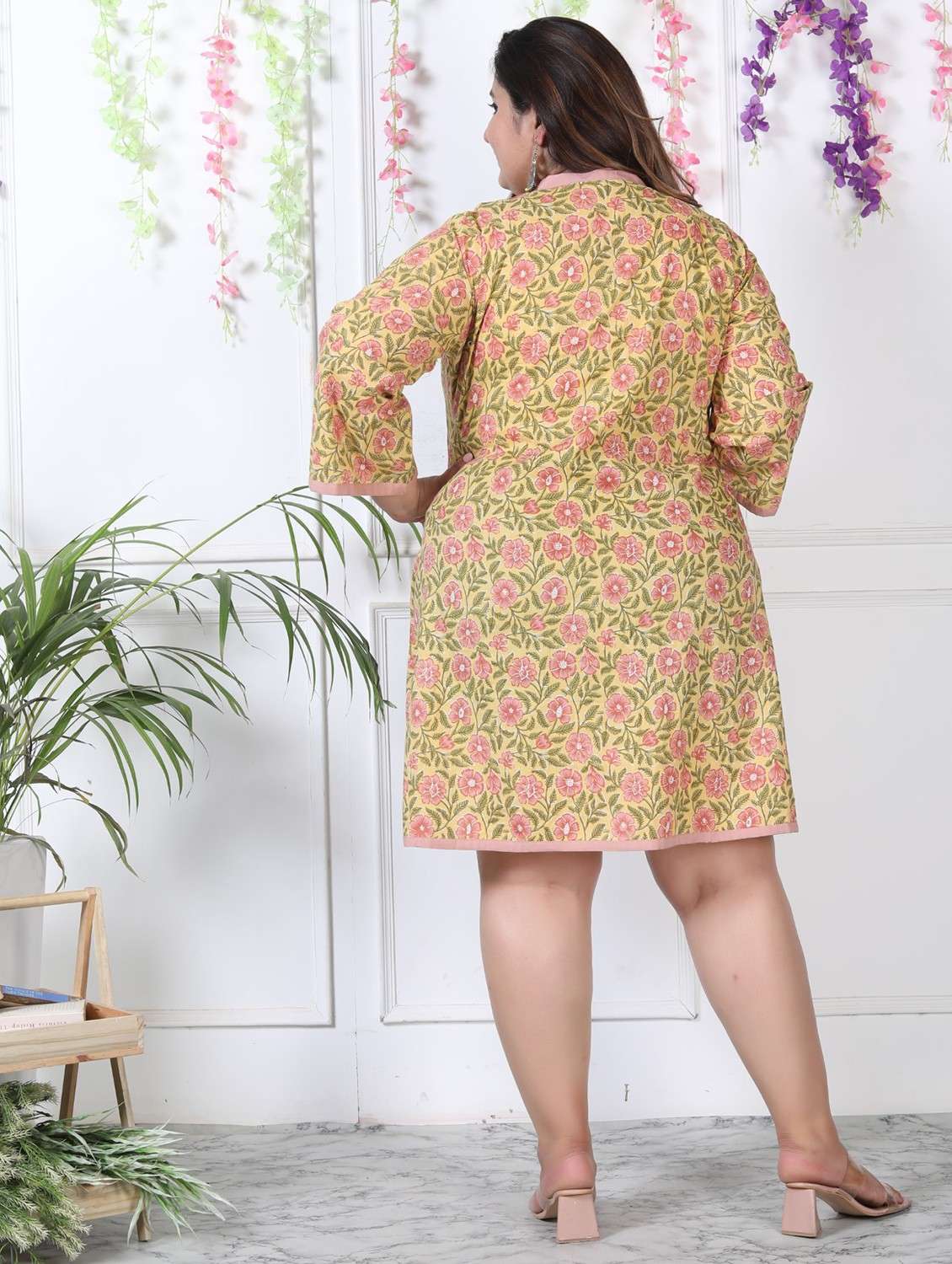 women plus size printed long sleeve a-line dress - 22076709 -  Standard Image - 2