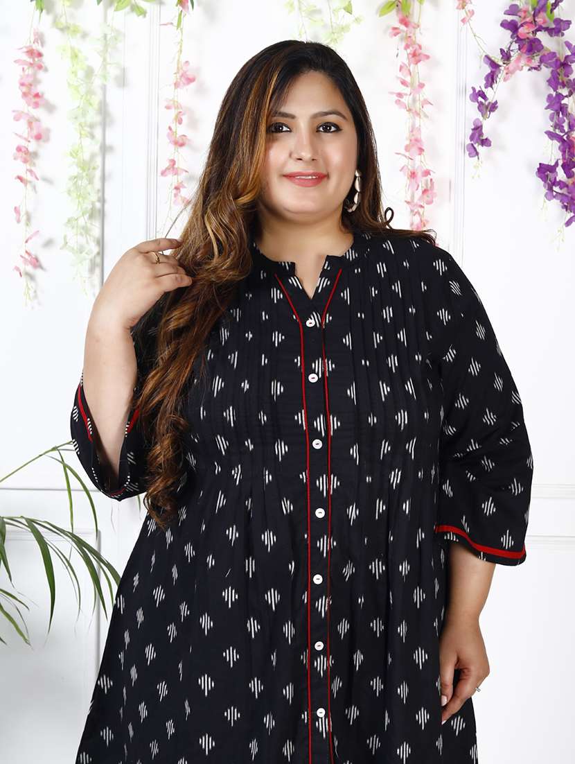 women plus size printed long sleeve a-line dress - 22076711 -  Standard Image - 2