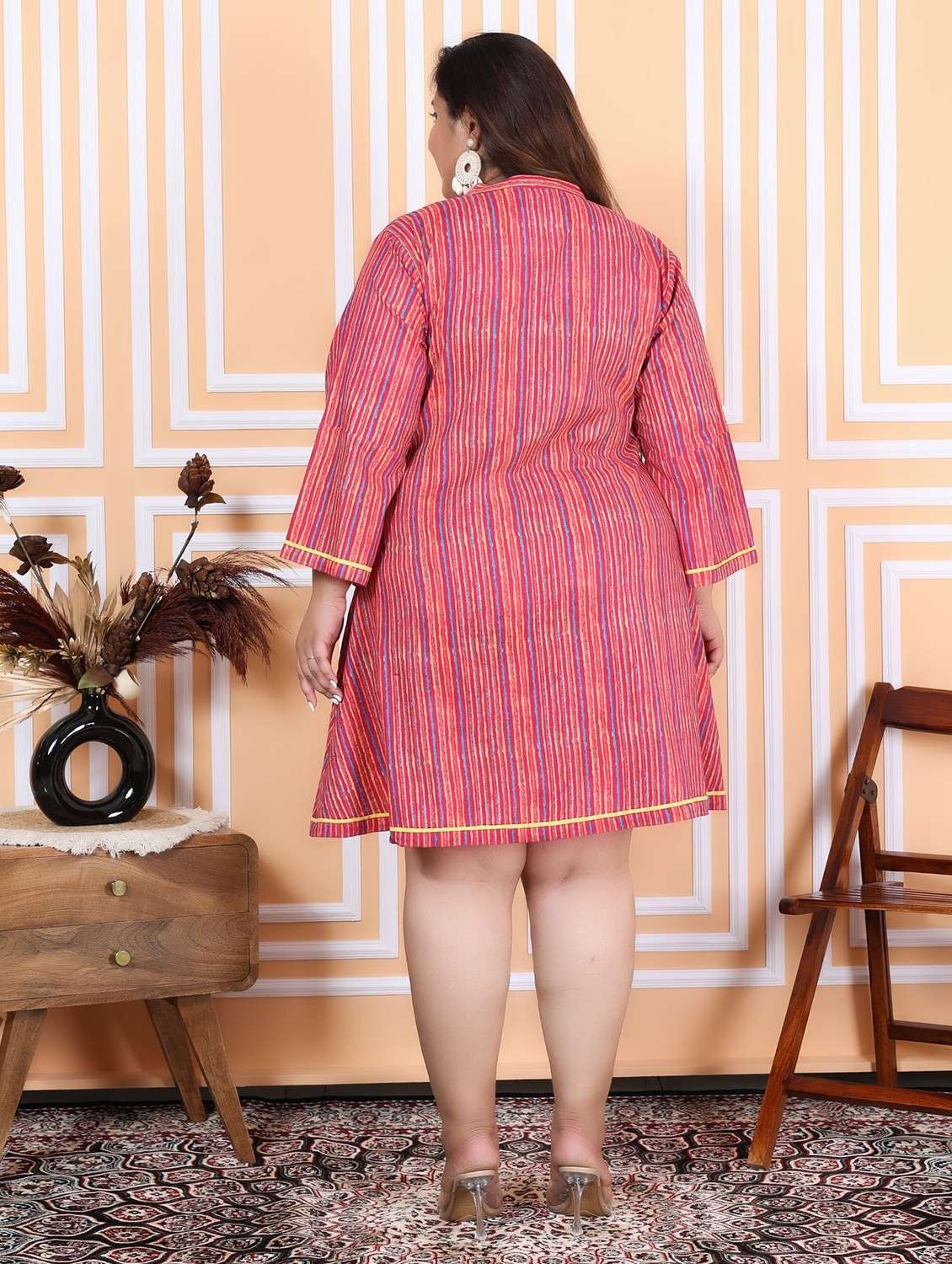 women plus size printed long sleeve a-line dress - 22076718 -  Standard Image - 2