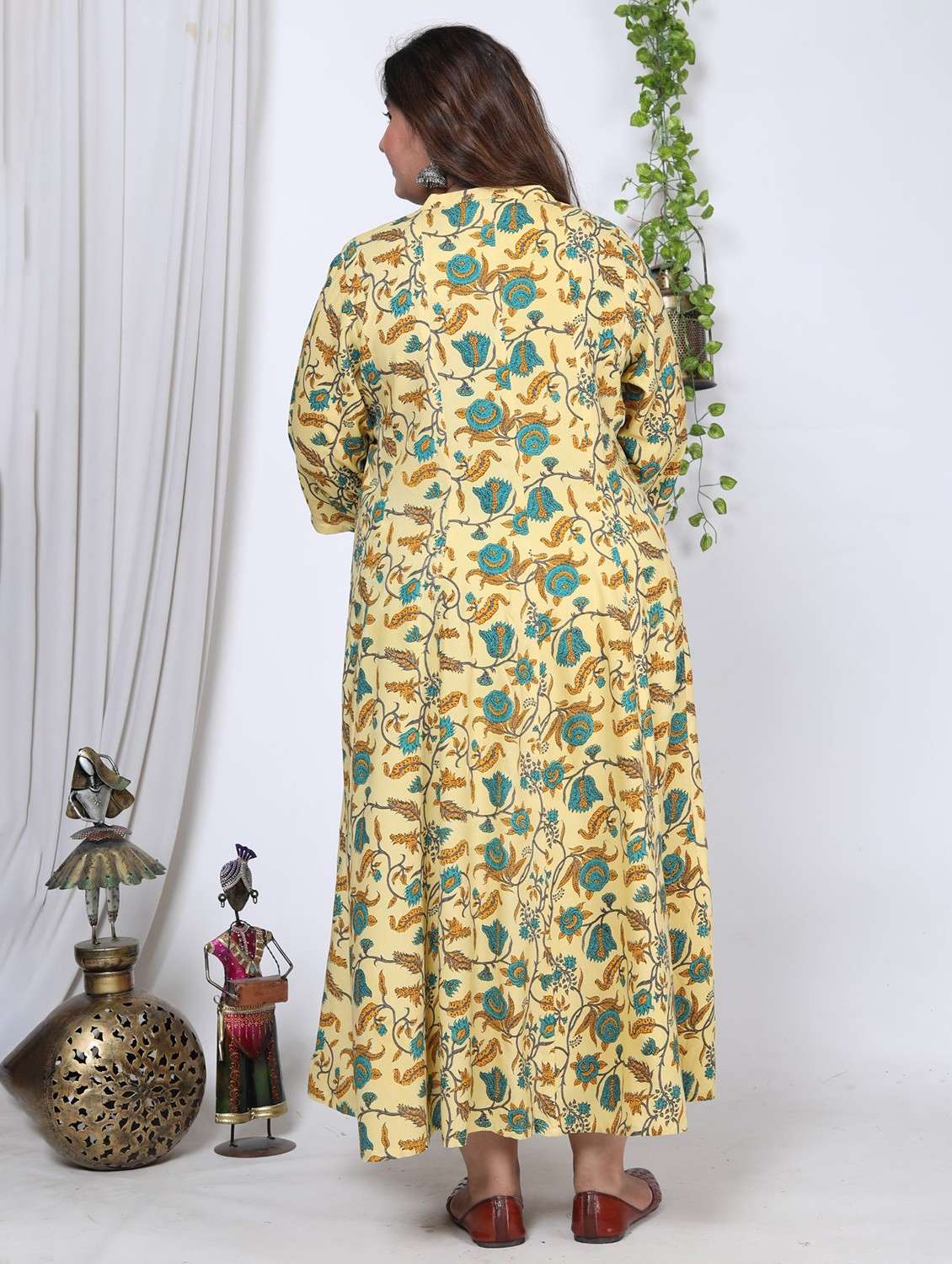 women plus size printed three quarter sleeve dress - 22076782 -  Standard Image - 2