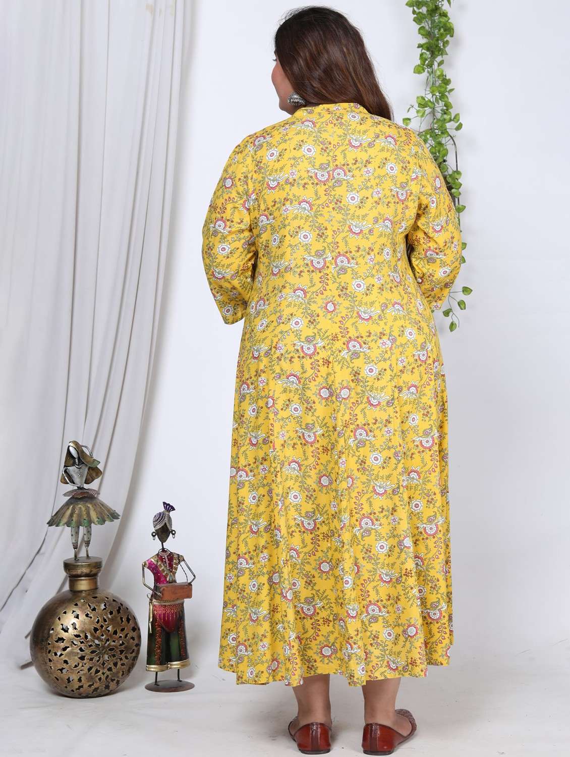 women plus size printed three quarter sleeve dress - 22076784 -  Standard Image - 2