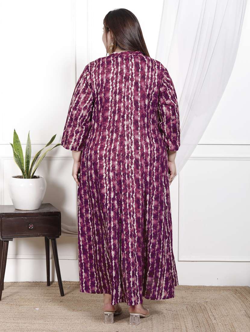 women plus size printed three quarter sleeve dress - 22076791 -  Standard Image - 2