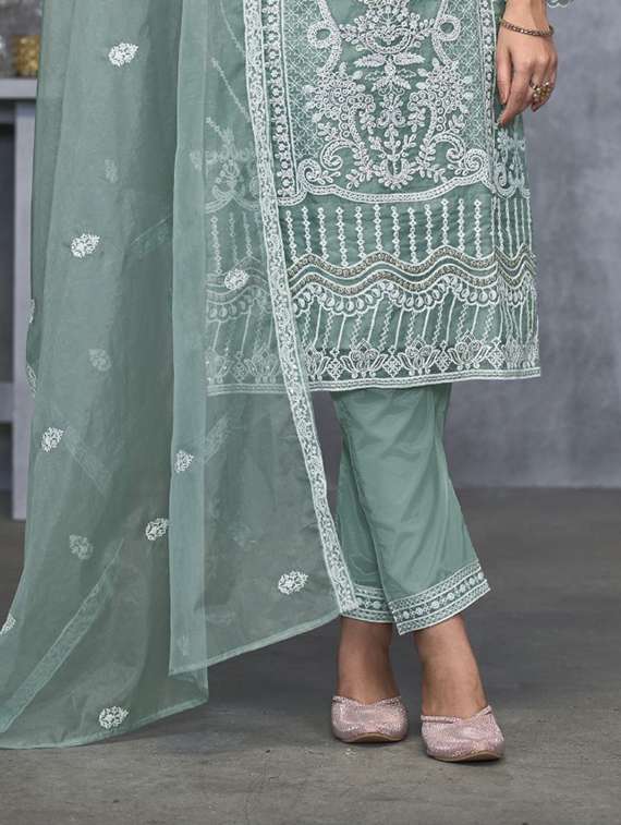 women embroidered long sleeve kurta pant with dupatta set - 22076909 - Standard Image - 2