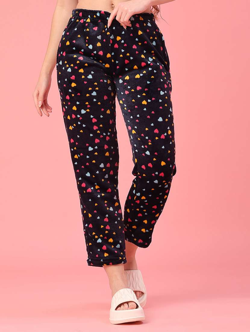women printed mid rise pajama