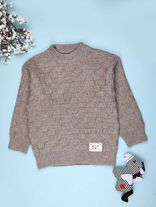 boys self design long sleeve sweater - 22077321 -  Standard Image - 0