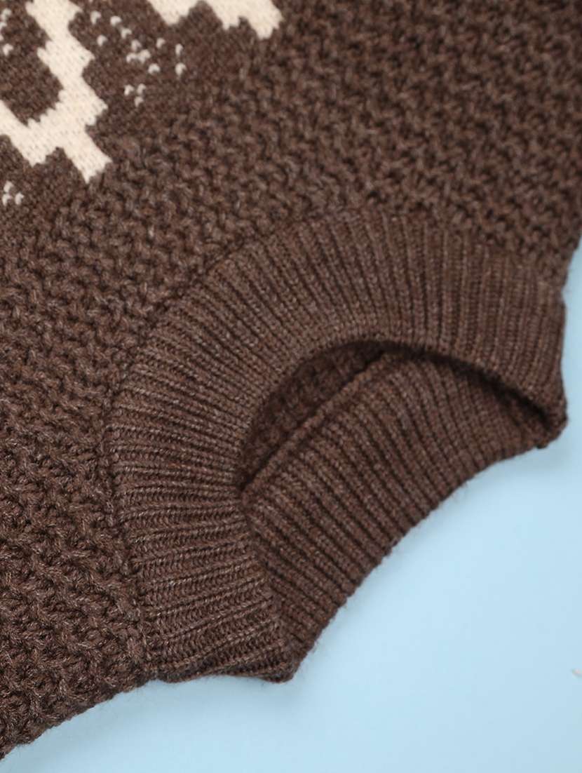 boys self design long sleeve sweater - 22077322 -  Standard Image - 2