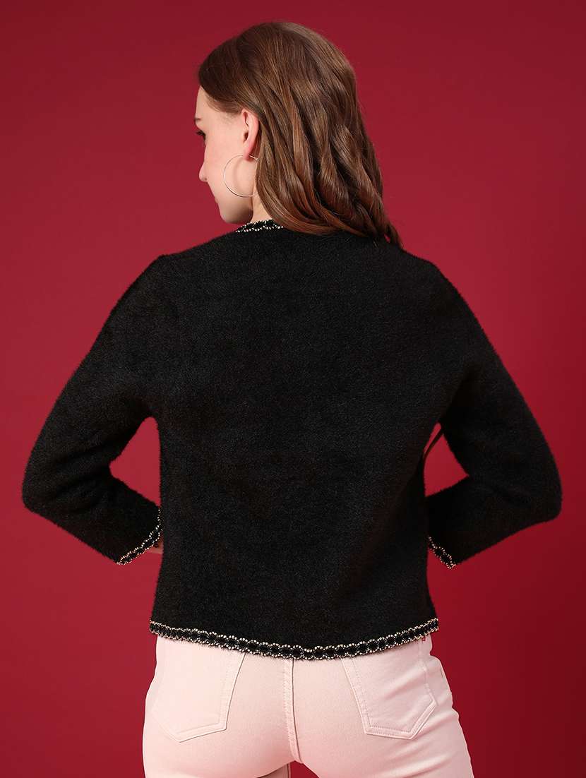 women solid long sleeve cardigan - 22077471 -  Standard Image - 2