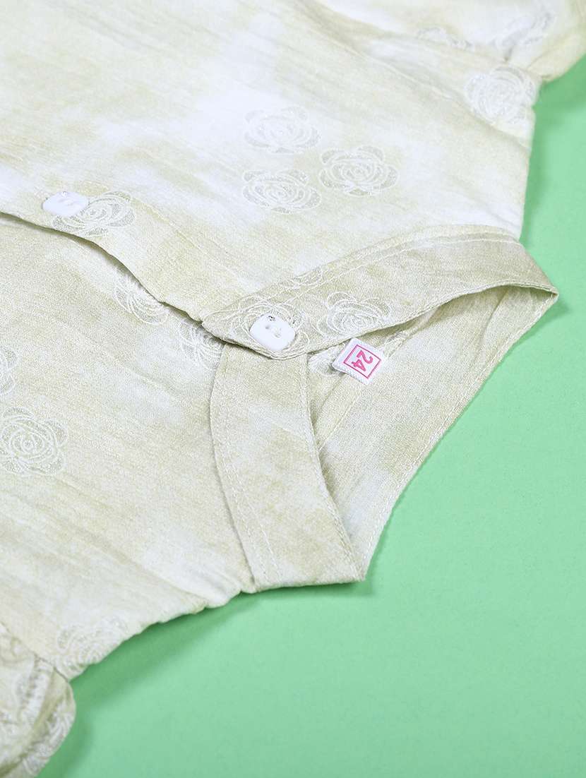 girls self desigend puff sleeve top - 22077518 -  Standard Image - 2