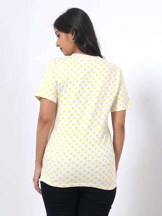 women printed round neck t-shirt - 22078256 - Standard Image - 2