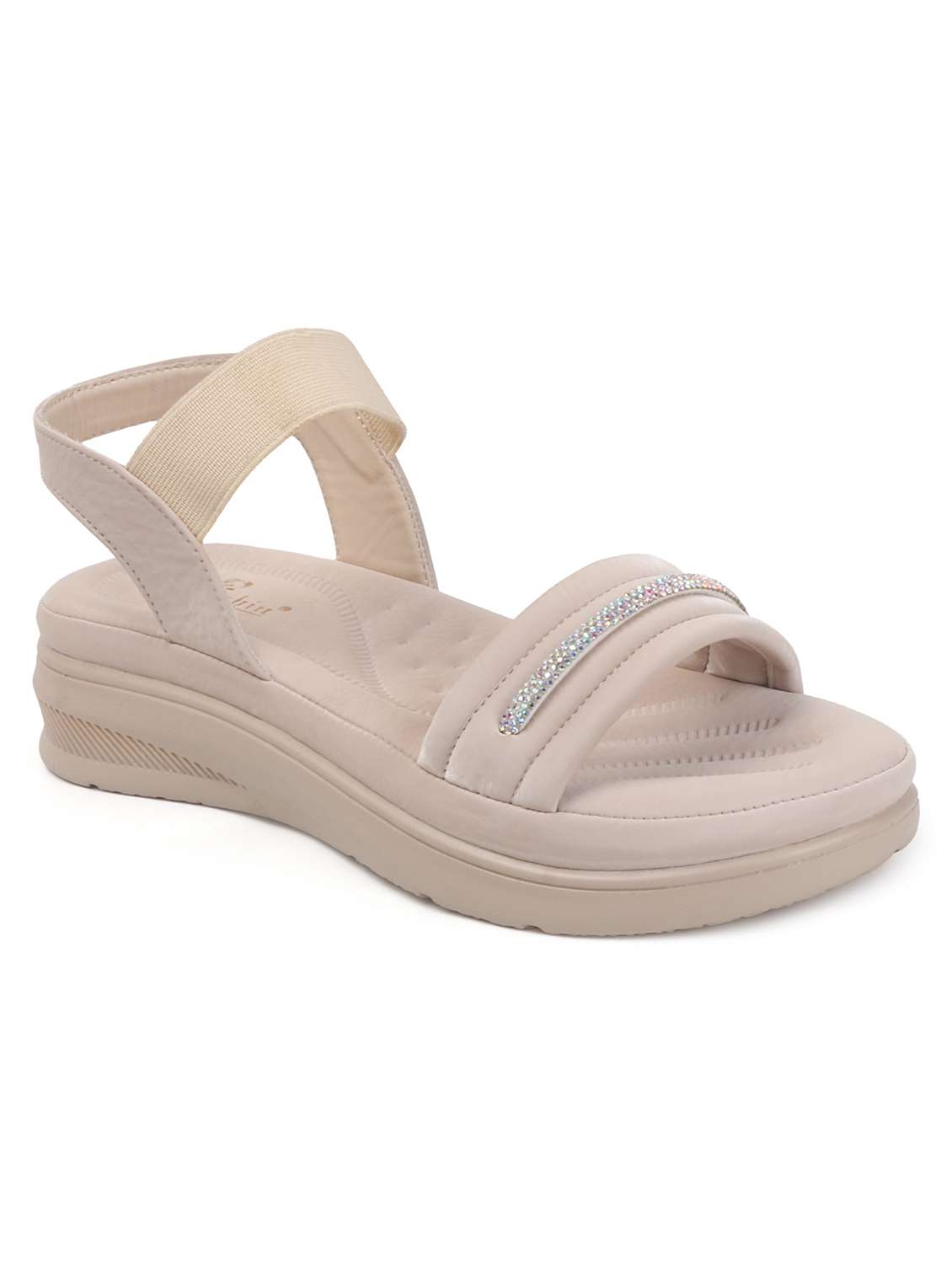 women solid back strap wedges - 22078278 - Standard Image - 2