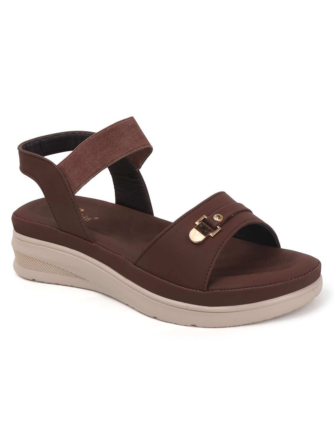 women solid back strap wedge - 22078283 - Standard Image - 2