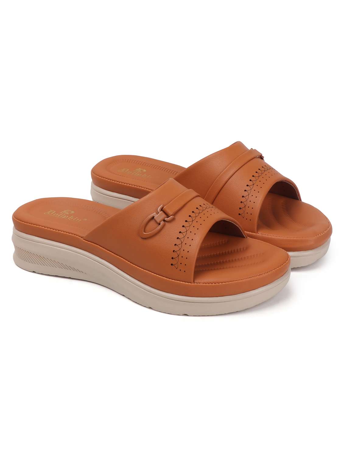 women tan slip on wedge - 22078288 - Standard Image - 2